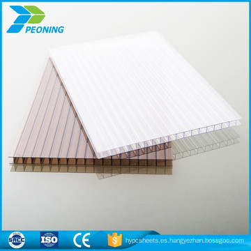 China confiable fabricación blanco policarbonato pared gemela pc hoja hueca